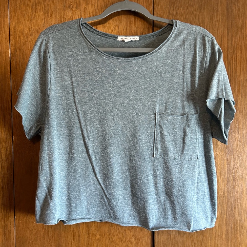 Washed Aqua Cropped Tee